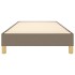 Estructura de cama sin colchón tela gris taupe 100x200