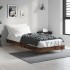 Estructura cama sin colchón madera roble ahumado 75x190
