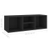 Banco zapatero de madera contrachapada negro 105x35x35