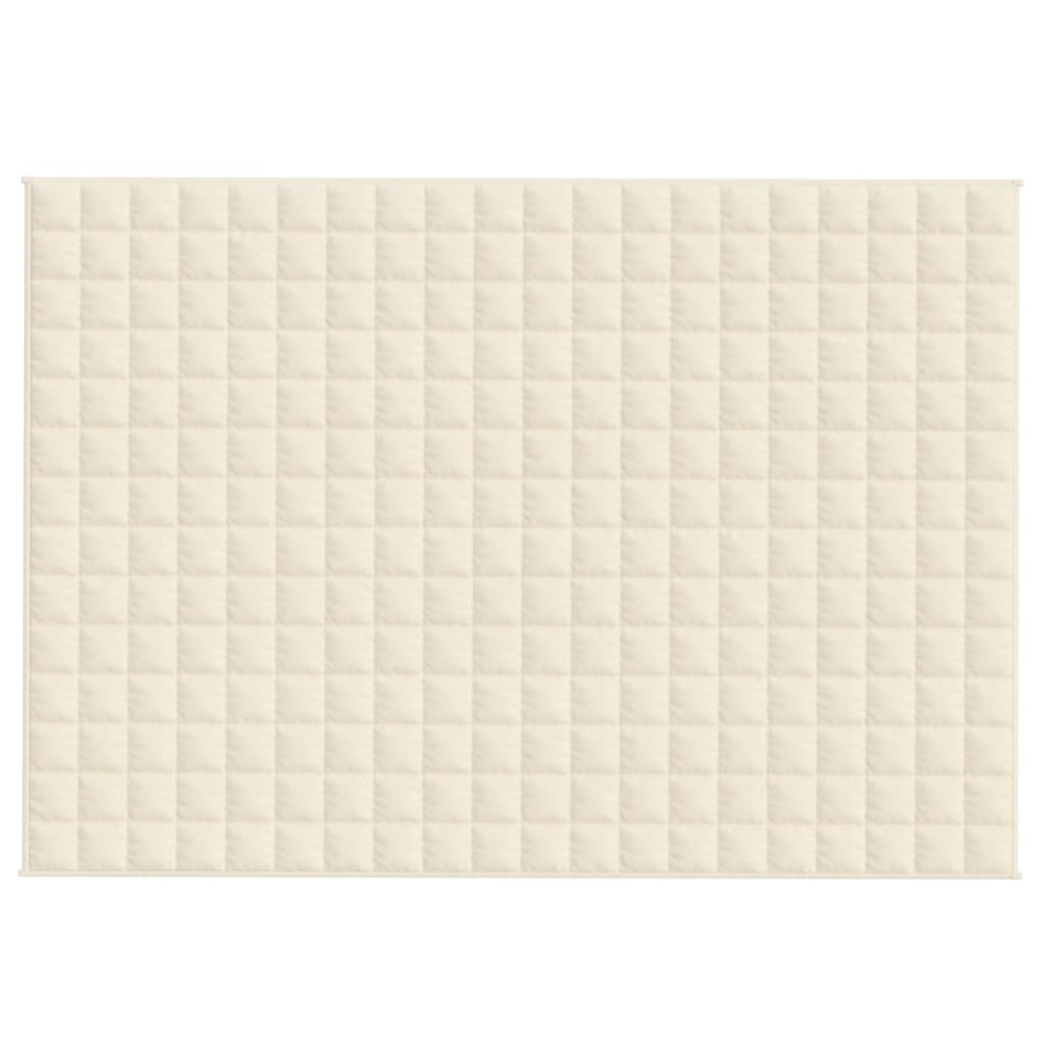 Manta con peso tela color crema claro 137x200 cm 10