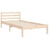 Estructura de cama con cabecero madera maciza 90x200
