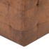 Puf 2 unidades piel de ante artificial marrón 30x30x30