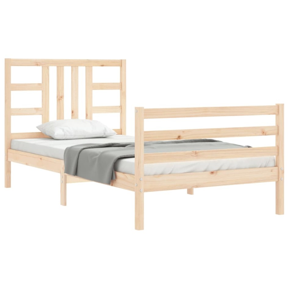 Estructura de cama con cabecero madera