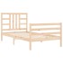 Estructura de cama con cabecero madera