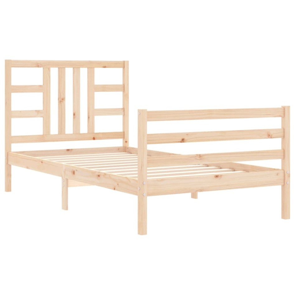 Estructura de cama con cabecero madera