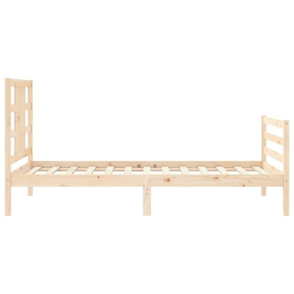 Estructura de cama con cabecero madera