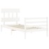 Estructura de cama con cabecero madera maciza