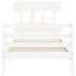 Estructura de cama con cabecero madera maciza
