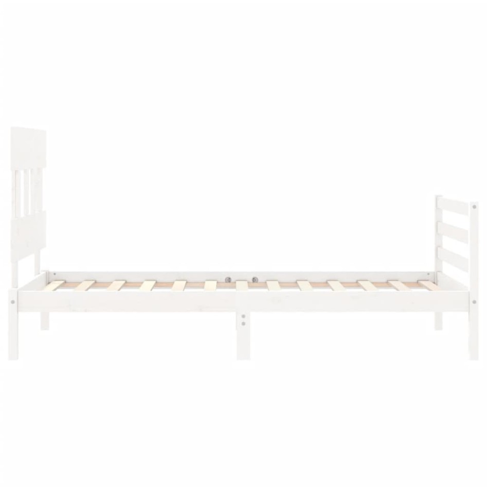 Estructura de cama con cabecero madera maciza
