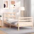 Estructura de cama con cabecero madera maciza 90x200