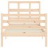 Estructura de cama con cabecero madera maciza 90x200