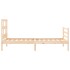Estructura de cama con cabecero madera maciza 90x200