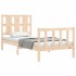 Estructura de cama individual con cabecero madera