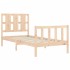 Estructura de cama individual con cabecero madera