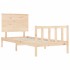 Estructura de cama individual con cabecero madera