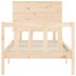 Estructura de cama individual con cabecero madera