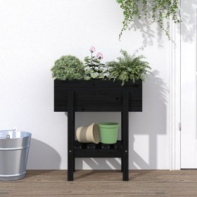 Jardinera madera maciza de pino negro 62x30x69