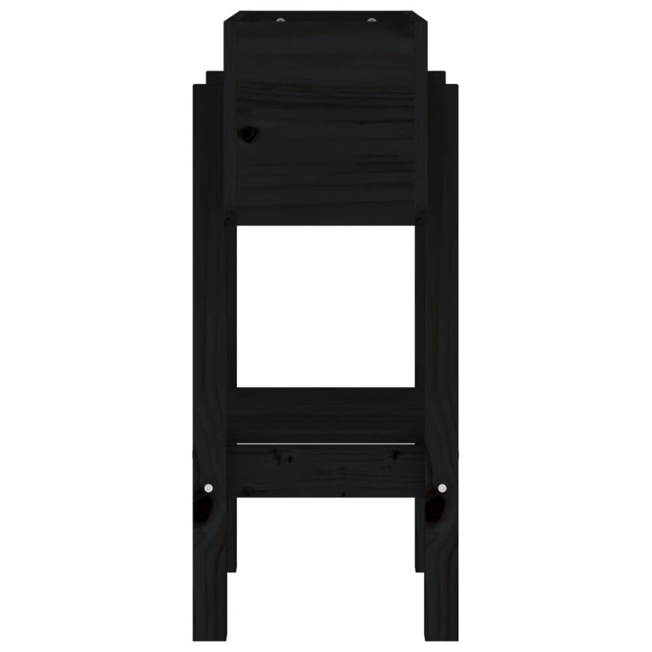 Jardinera madera maciza de pino negro 62x30x69