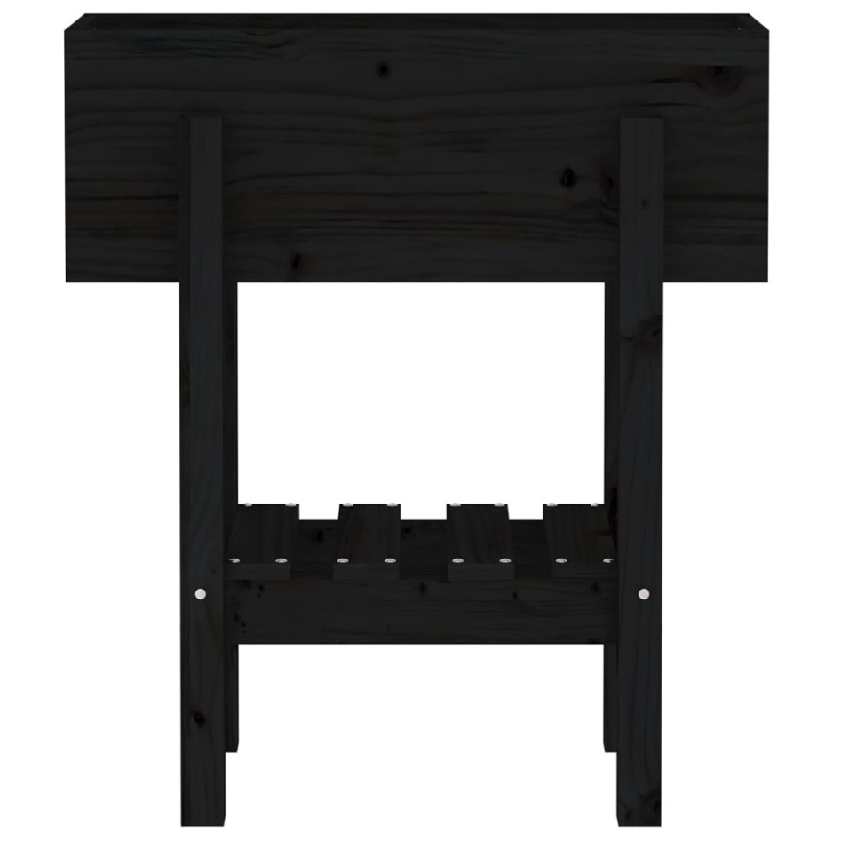 Jardinera madera maciza de pino negro 62x30x69