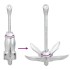 Ancla plegable cuerda hierro fundido galvanizado plata 4