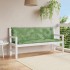 Cojines banco jardín 2 uds tela estampado de hojas 150x50x7