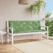 Cojines banco jardín 2 uds tela estampado de hojas 150x50x7 cm