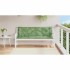 Cojines banco jardín 2 uds tela estampado de hojas 150x50x7