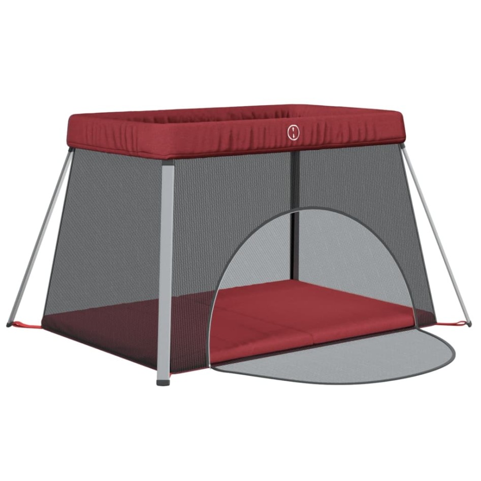 Parque infantil para bebés con colchón tela lino