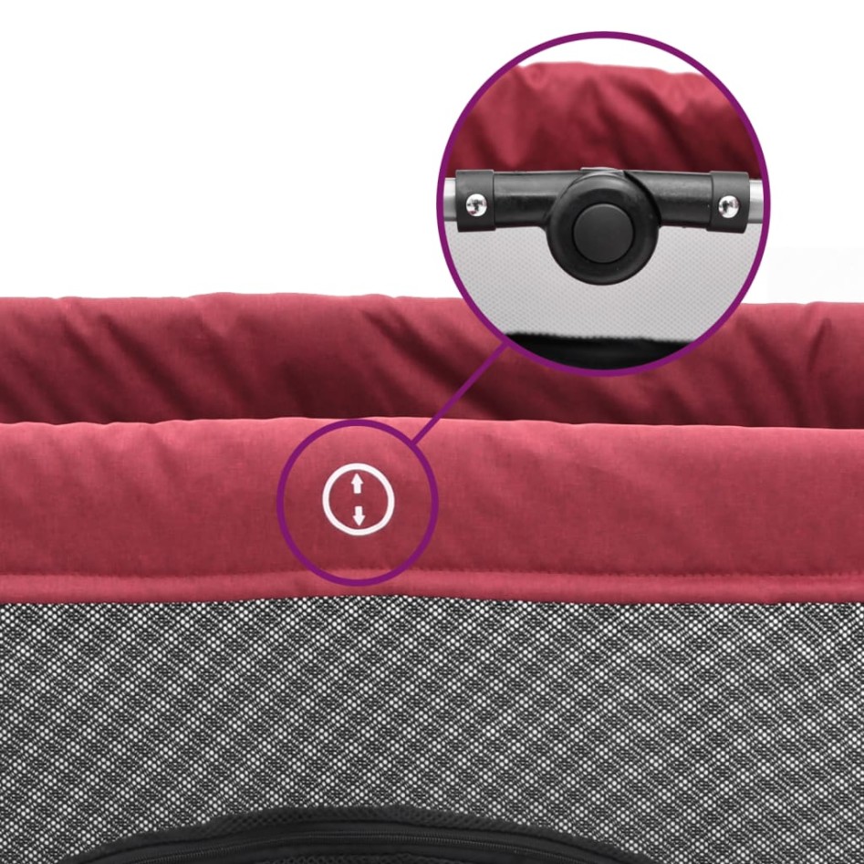 Parque infantil para bebés con colchón tela lino