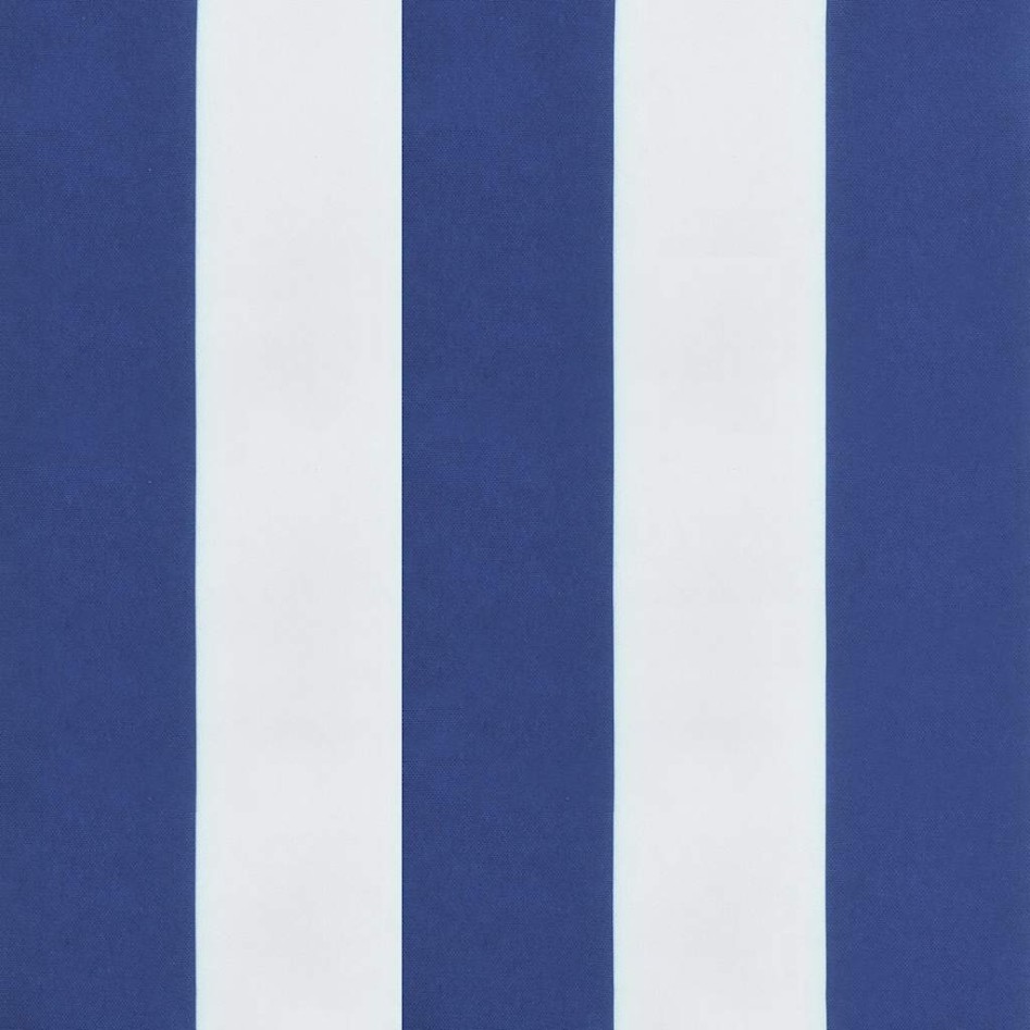 Cojines banco jardín 2 uds tela a rayas azul blanco 200x50x7