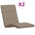 Cojines para tumbona 2 uds tela Oxford gris