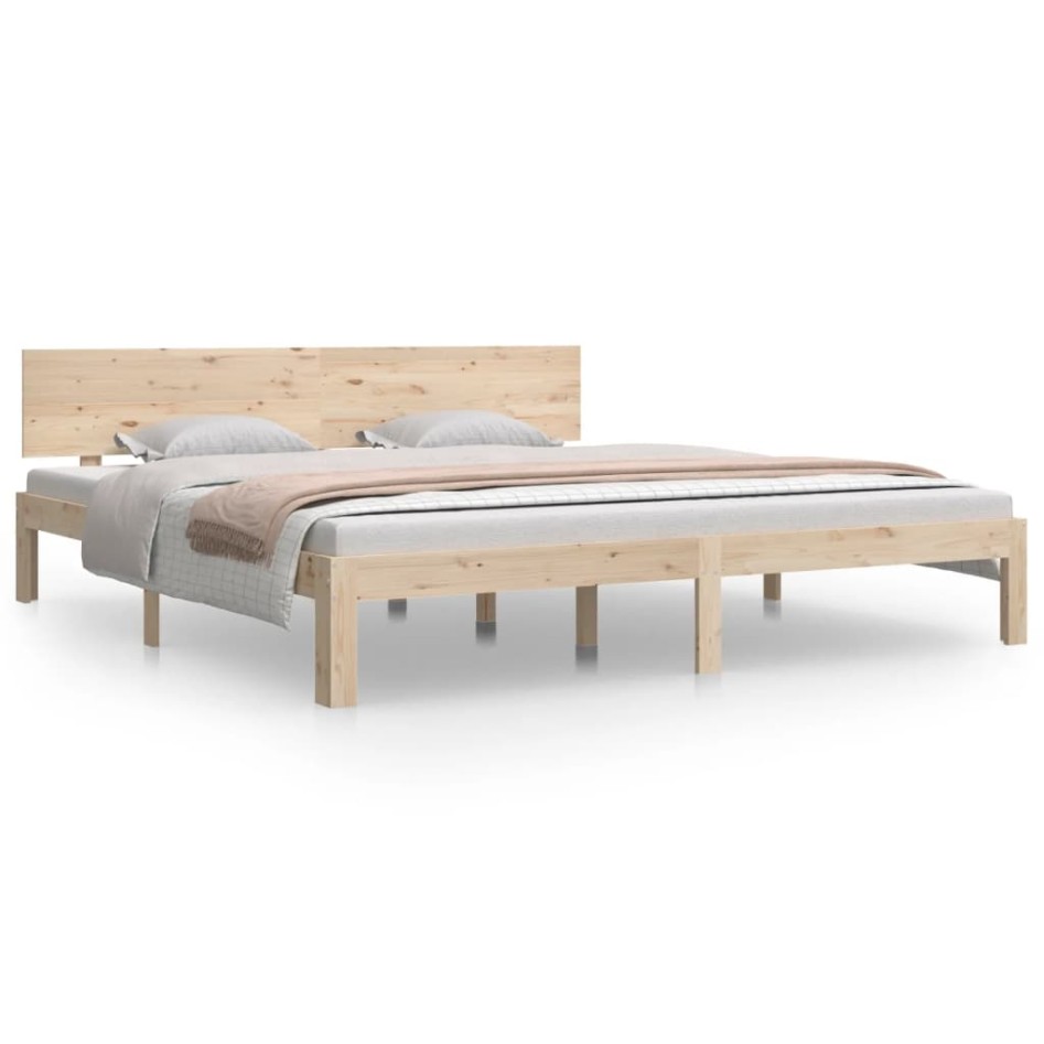 Estructura de cama madera maciza 180x200