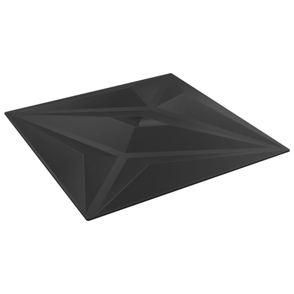 Paneles de pared 24 uds XPS estrella negro 50x50 cm 6