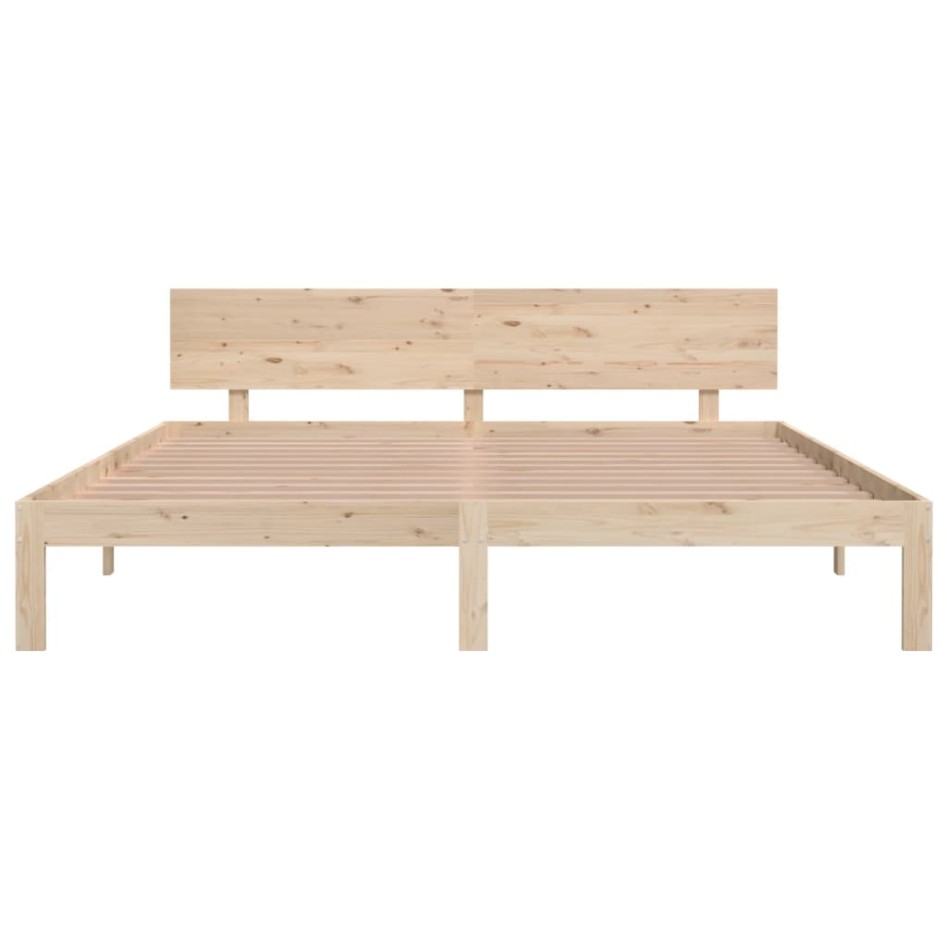 Estructura de cama madera maciza 180x200