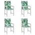 Cojines de silla de respaldo bajo 4 uds tela estampado de