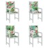 Cojines para silla con respaldo bajo 4 uds tela