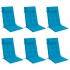 Cojines de silla con respaldo alto 6 uds tela Oxford azul