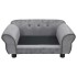 Sofá para perros felpa gris 72x45x30