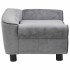 Sofá para perros felpa gris 72x45x30