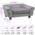 Sofá para perros felpa gris 72x45x30
