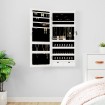 Espejo con joyero y luces LED para pared blanco