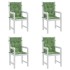 Cojines de silla de respaldo bajo 4 uds tela estampado de
