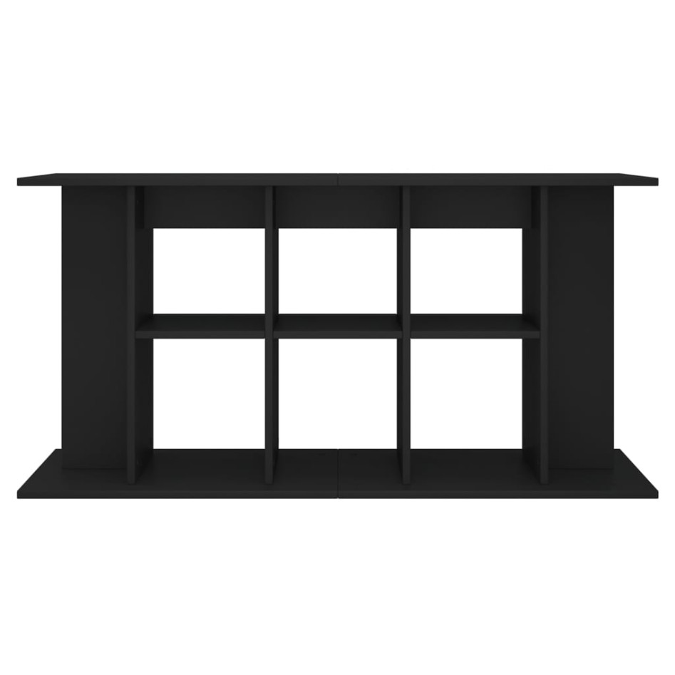 Soporte para acuario madera de ingeniería negro 120x40x60