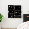 Espejo con joyero y luces LED para pared negro