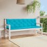 Cojines para banco de jardín 2 uds tela turquesa 200x50x7