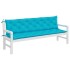 Cojines para banco de jardín 2 uds tela turquesa 200x50x7
