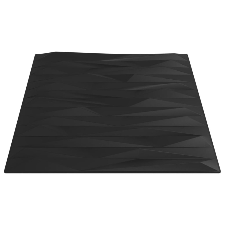 Paneles de pared 48 uds XPS piedra negro 50x50 cm 12