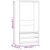 Armario de madera contrachapada gris Sonoma 100x50x200