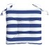 Cojines de silla 6 uds tela a rayas azul y blanco 40x40x7