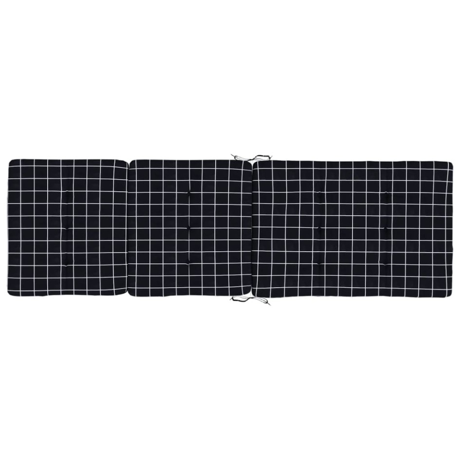 Cojines para tumbona 2 uds tela Oxford a cuadros